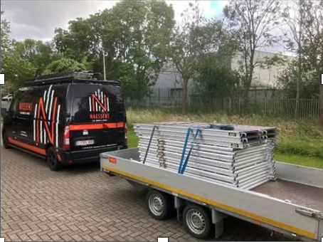 Plateau aanhangwagen Eduard 4 meter, met oprijplaten